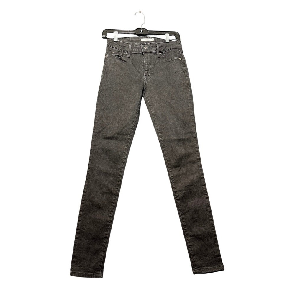 Levi's 711 Skinny Jeans Womens 26 Black Excellent Skinny Fit Stretch Denim